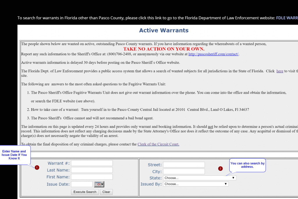 Outstanding Warrant